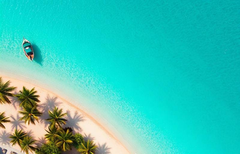 Aerial beach view