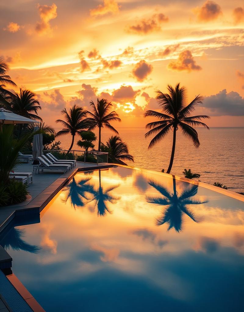 Luxury resort pool